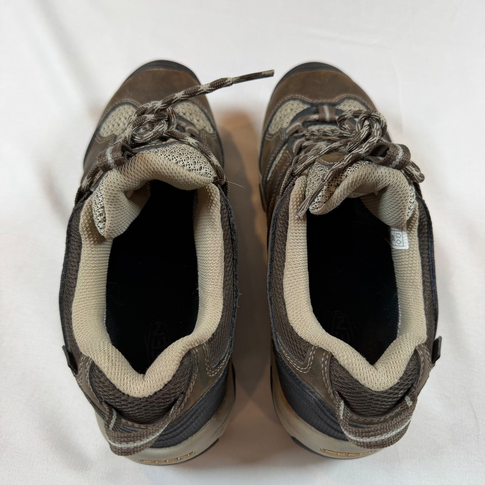 Keen Koven Hiking Shoes Womens 8.5 Brown Tan Mesh Leather Low Top 1011547 - Picture 6 of 9